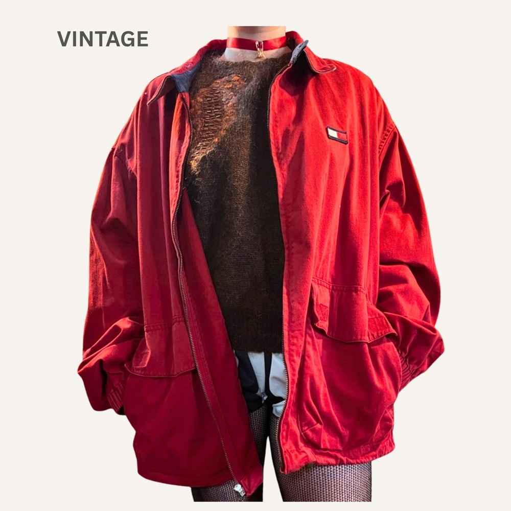 Tommy Hilfiger Men’s Red Cotton Jacket - Men’s XL - #Preppy #Spring